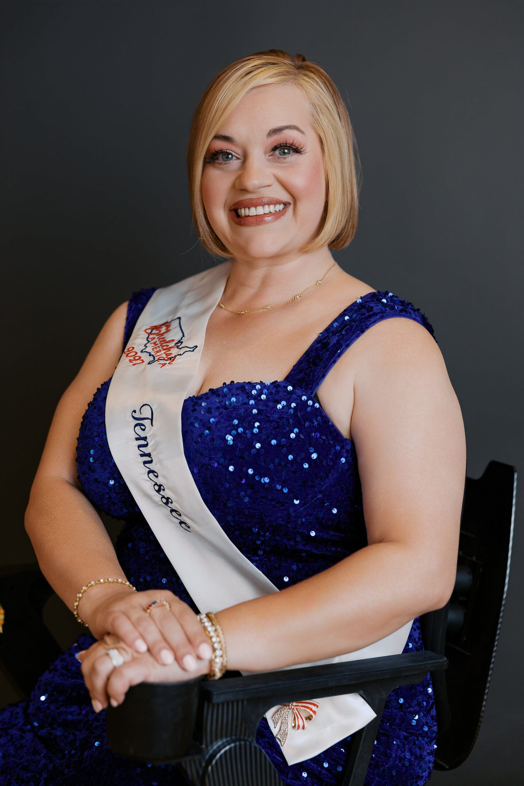 Whitney Lavender, Ms. Wheelchair Tennessee, seated in her wheelchair for her Ms. Wheelchair America 2027 delegate portrait
